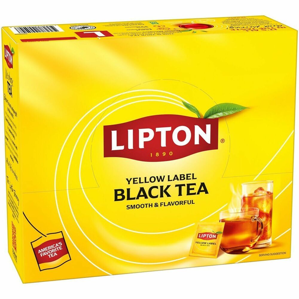 LIP00504 - Infuse your day with unbeatable, smooth Lipton Black Tea - bursting with lively flavor and rich aromas. Whether you enjoy your tea hot or iced, this black tea delivers the perfect way to start your day or for a gentle boost of vitality anytime. Flavorful tea leaves from Argentina, picked at their peak freshness, are perfectly balanced with vibrant and aromatic tea from Malawi to create a delicious and 100-percent Rainforest Alliance Certified blend. To brew a hot cup, steep a tea bag in 8 fl oz of boiling water for 3-4 minutes. For iced tea, fill a glass halfway with boiling water, steep one tea bag for 3-4 minutes, then fill the glass with ice.