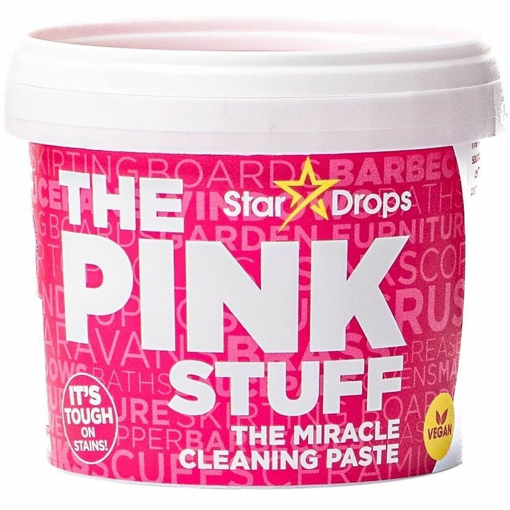 RST23705 - The Pink Stuff Cleaning Paste is gentle on surfaces but tough on stains. It delivers powerful results with a 99% natural formula, making it a safer alternative to many harsh chemical cleaners. Cleaning paste effectively tackles dirt, grime and stubborn stains on everything from sinks and stovetops to tile, grills, cookware, outdoor furniture and more. Get the job done faster and easier with one versatile cleaner that truly works - and even makes cleaning more enjoyable.