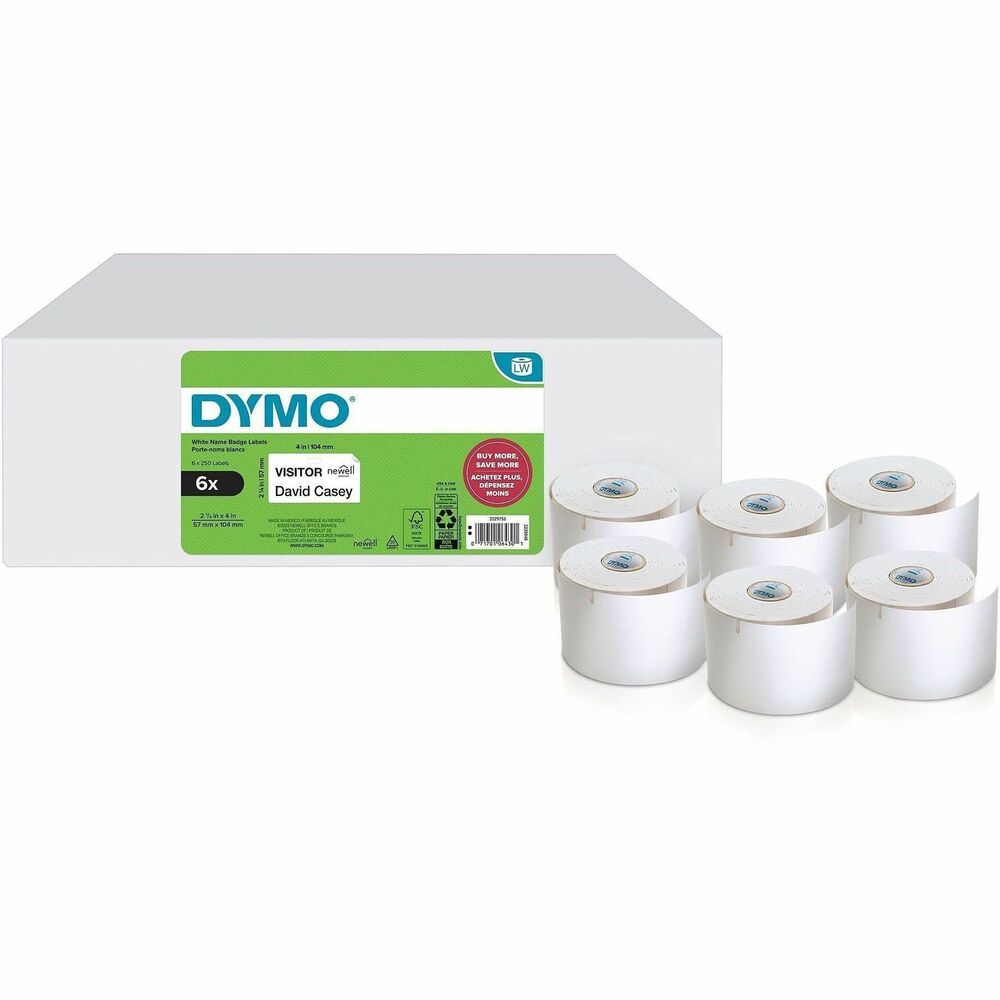 DYM2229753 - Whether it's for mailing, shipping or labeling, these Multi-Purpose Labels will have you quickly printing from your Dymo LabelWriter labelmaker. Using a direct thermal printing process, you avoid the hassle of expensive ink or toner. Print one multipurpose label on the roll or hundreds with ease - no more messy sheets, waste or sheet label jams. Self-adhesive labels are compatible with Dymo LabelWriter 5XL, 550, 550 Turbo, 4XL, 450 Wireless, 450 Duo, 450 Turbo, 450 Twin Turbo and Desktop Mailing Solution. They are also FSC Certified and BPA-free.