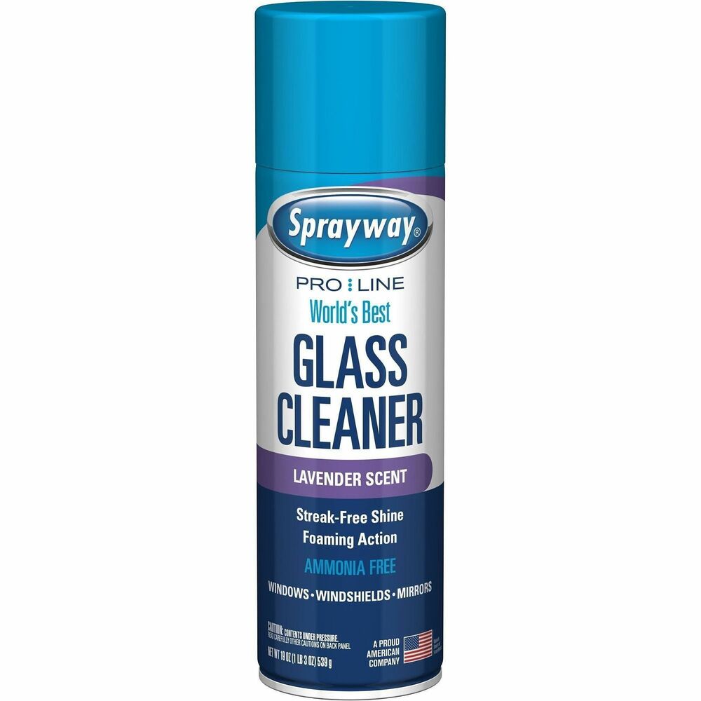 CGCSW5029 - Polish and clean glass surfaces with this easy-to-use, fast-acting Sprayway Lavender Glass Cleaner. Effective glass cleaner is ammonia-free and thoroughly cleans fingerprints, dust, dirt and smoke film. It dries quickly and streak-free, and it leaves behind fresh, lavender scent.