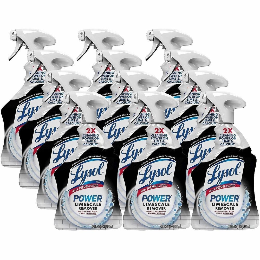 Lysol Power Limescale Remover - For Multi Surface, Multipurpose - Foam, Spray, Liquid - 32 fl oz (1 quart) - Atlantic Fresh Scent - Recommended For: Limescale Remover, Hard Water Remover, Stain Remover, Soap Scum Remover, Calcium Deposit Remover, Virus Re