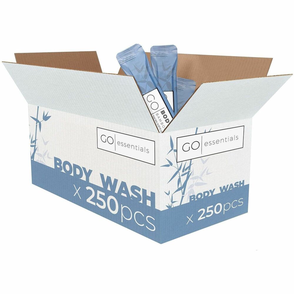 GMHBW250 - GO Essentials Travel-Size Bamboo Forest Body Wash Packets offer a hydrating and nourishing body cleansing solution in a travel-ready package. Hydrating, nourishing formula made from premium ingredients is what sets this high-quality wash apart from regular bar soap. Moisturizing solution with Aloe is sulfate-free, paraben-free and keeps skin soft and smooth. Compact size is TSA-compliant and takes up less space in toiletry bags while traveling. It is also great for businesses like hotels, gyms and campground who are looking to supply luxury single-serve body wash. Use them during road trips, or when guests arrive.