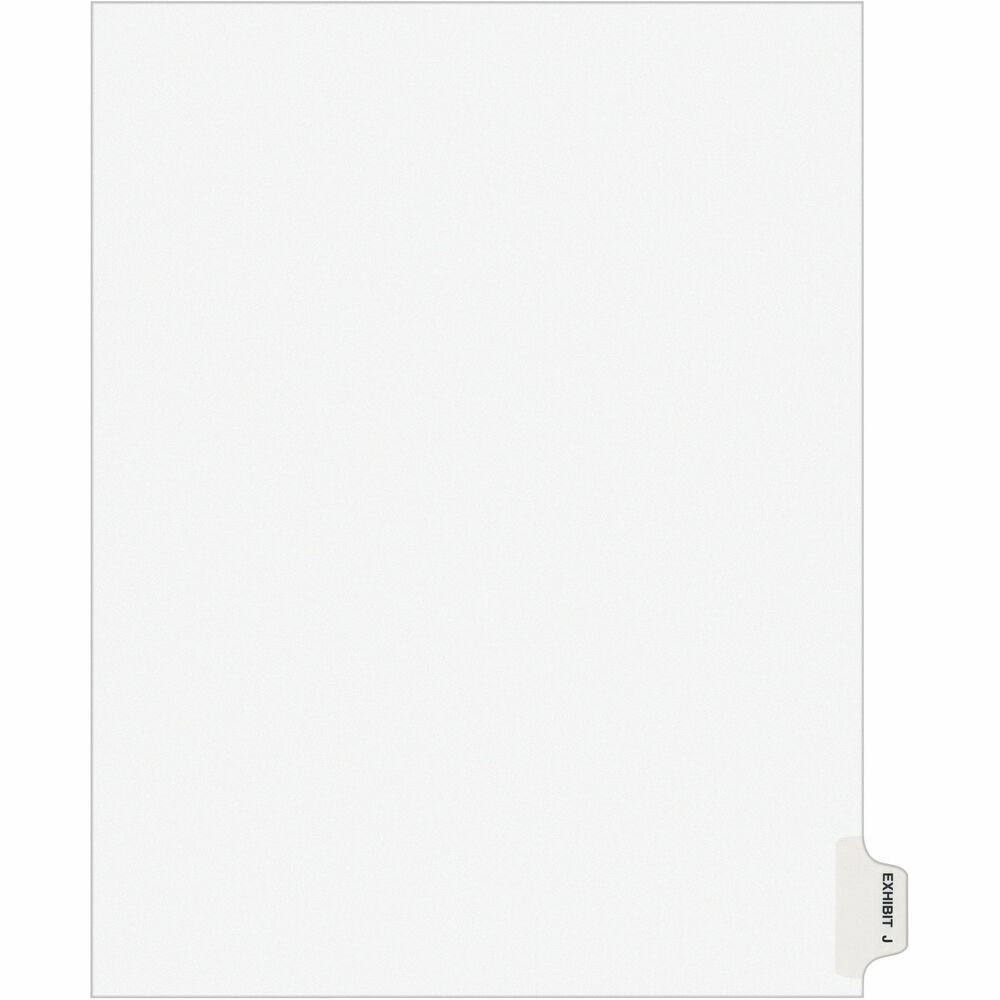 AVE01380 - Dividers are ideal for index briefs, legal exhibits, mortgage documentation files and more. White paper stock features clear RipProof reinforced tabs. Side tabs are printed with Avery Style (Helvetica Bold type) on both sides. Binding edge is unpunched so indexes can fit any binding system.