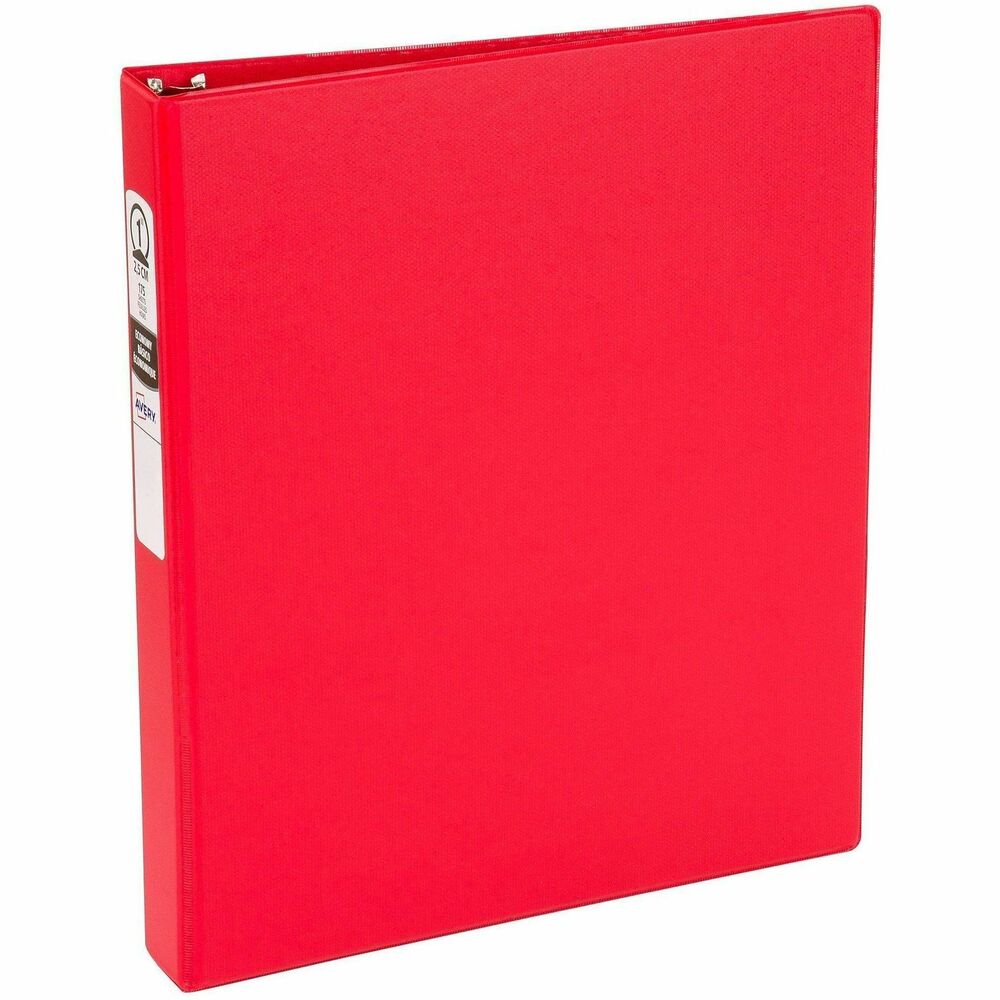 AVE03310 - For convenient organization of your documents, it doesn't get much simpler than this handy Economy Binder. Metal round rings mounted on the spine hold your letter-size papers securely in place to let you flip through notes, reports and more without getting your pages out of order. Binder is ideal for your class notes, employee handbooks and other important papers. 1" ring capacity holds up to approximately 175 sheets. Slip loose pages into the two interior pockets for easy access later. Each pocket holds up to 20 sheets. The matte cover and spine combine with a matte interior to reduce glare. Binder also features concealed rivets for a professional appearance, vinyl construction and a sturdy chipboard core.