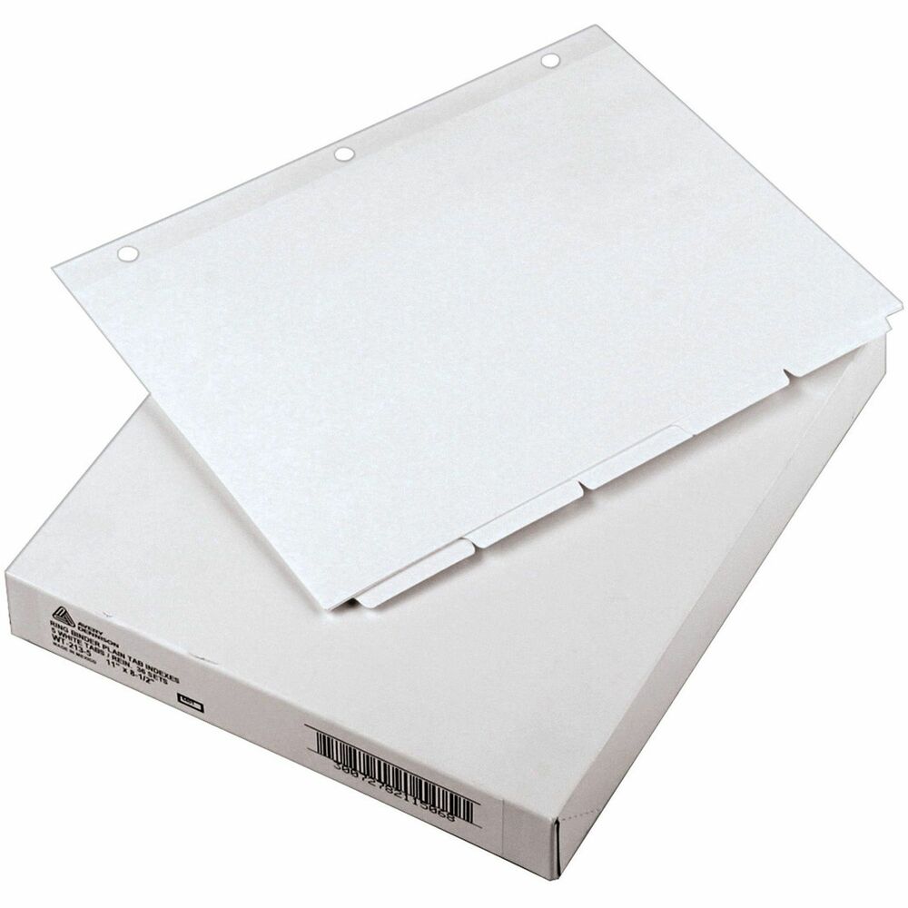 AVE11506 - Write directly on the nonlaminated tabs of these dividers. Clear plastic, reinforced binding edge for tear-resistance at binder holes.