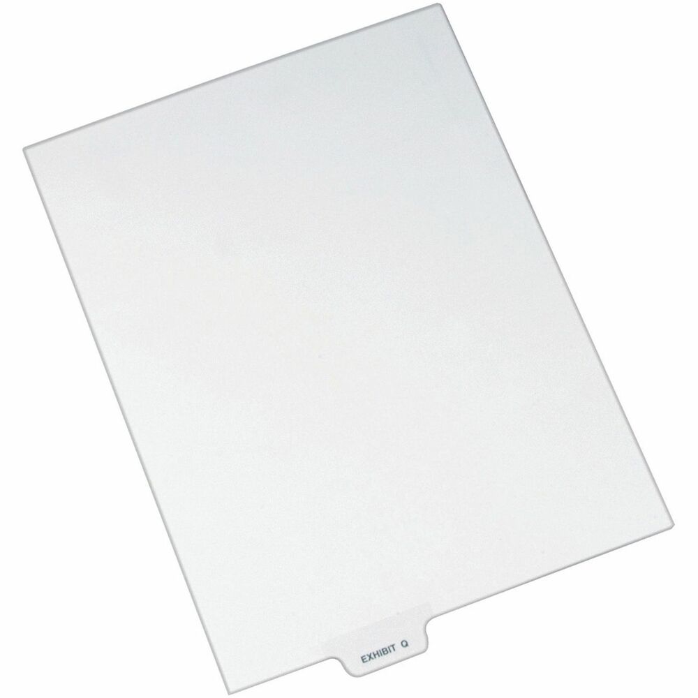 AVE12390 - When you're assembling your case for organized files, consider these Individual Legal Dividers. This set contains 25 dividers printed with the same tab. Use these dividers to organize your index briefs, legal exhibits, mortgage documentation files and more. Dividers are made of crisp and clean, white paper stock to give your files a professional appearance. Durable, Rip Proof reinforced tabs are preprinted on both sides using Helvetica bold type so you can locate your information easily. The unpunched binding edges mean these indexes can fit practically any binding system. More from the Manufacturer