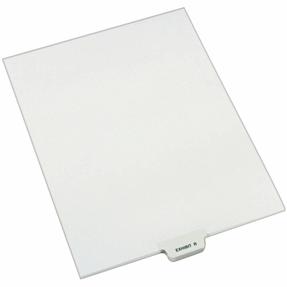 AVE12391 - When you're assembling your case for organized files, consider these Individual Legal Dividers. This set contains 25 dividers printed with the same tab. Use these dividers to organize your index briefs, legal exhibits, mortgage documentation files and more. Dividers are made of crisp and clean, white paper stock to give your files a professional appearance. Durable, Rip Proof reinforced tabs are preprinted on both sides using Helvetica bold type so you can locate your information easily. The unpunched binding edges mean these indexes can fit practically any binding system. More from the Manufacturer