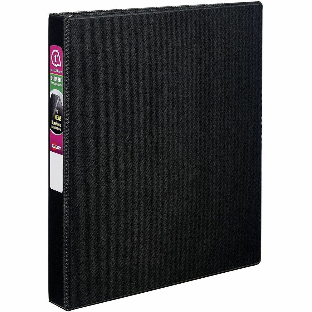 AVE27250 - Keep lecture notes, procedures and homework assignments organized with this Durable Binder. The sturdy construction is ideal for frequent referencing. DuraHinge design is stronger, lasts longer and resists tearing. The DuraEdge feature makes the sides and top more pliable to resist splitting. Deep-texture film offers a smoother finish and features a linen pattern for high-quality look and feel. Two interior pockets help you organize and secure loose papers. The rings hold up to 220 sheets.