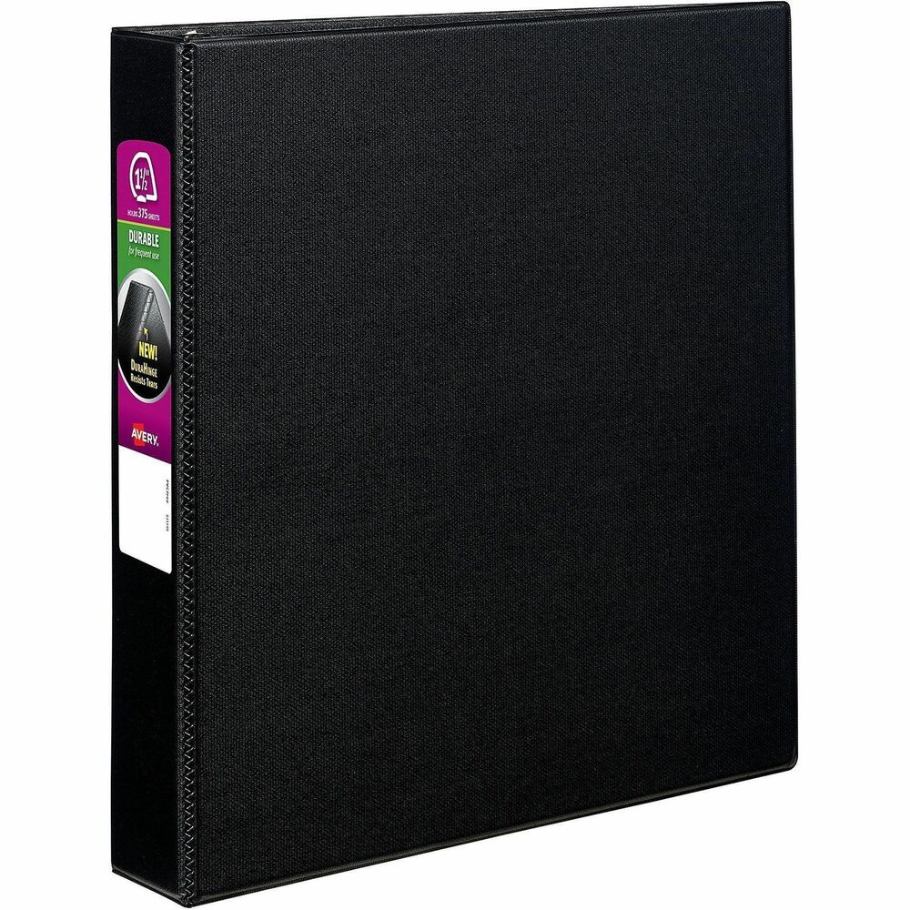 AVE27350 - Keep lecture notes, procedures and homework assignments organized with this Durable Binder. The sturdy construction is ideal for frequent referencing. DuraHinge design is stronger, lasts longer and resists tearing. The DuraEdge feature makes the sides and top more pliable to resist splitting. Deep-texture film offers a smoother finish and features a linen pattern for high-quality look and feel. Two interior pockets help you organize and secure loose papers. The rings hold up to 375 sheets.