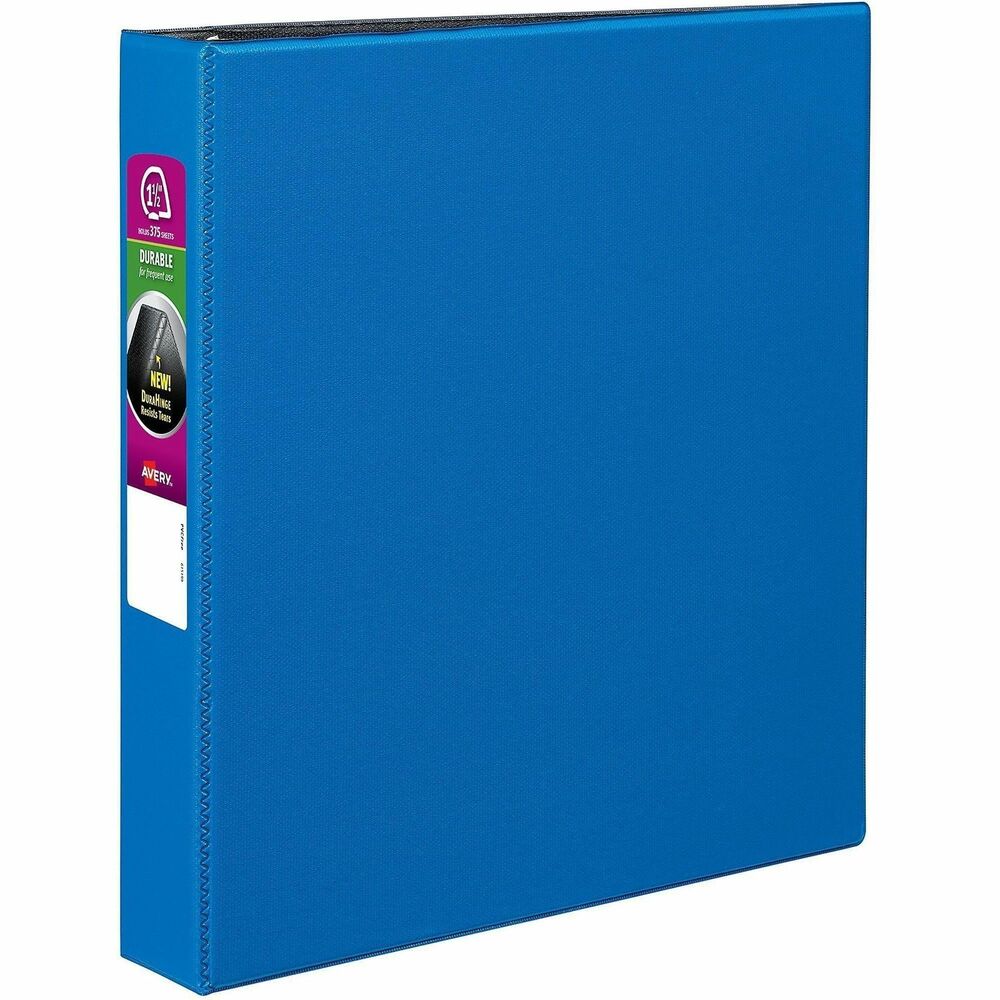 AVE27351 - Keep lecture notes, procedures and homework assignments organized with this Durable Binder. The sturdy construction is ideal for frequent referencing. DuraHinge design is stronger, lasts longer and resists tearing. The DuraEdge feature makes the sides and top more pliable to resist splitting. Deep-texture film offers a smoother finish and features a linen pattern for high-quality look and feel. Two interior pockets help you organize and secure loose papers. The rings hold up to 375 sheets.