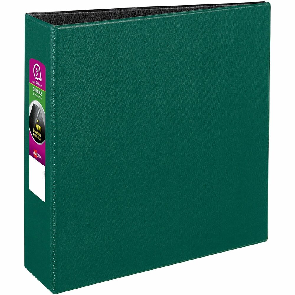 AVE27653 - Keep lecture notes, procedures and homework assignments organized with this Durable Binder. The sturdy construction is ideal for frequent referencing. DuraHinge design is stronger, lasts longer and resists tearing. The DuraEdge feature makes the sides and top more pliable to resist splitting. Deep-texture film offers a smoother finish and features a linen pattern for high-quality look and feel. Two interior pockets help you organize and secure loose papers. The rings hold up to 600 sheets.