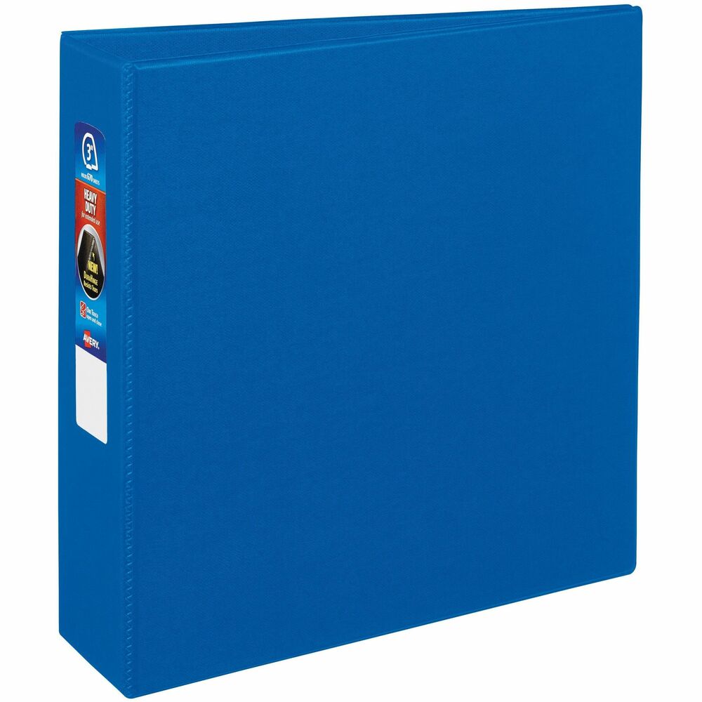 AVE79883 - This Heavy-Duty Binder with One Touch rings is perfect for extended use. From everyday referencing to classroom notes and home business use, this binder's strong enough to handle them all. DuraHinge design is stronger, lasts longer and resists tearing. The DuraEdge feature makes the sides and top more pliable to resist splitting. Deep-texture film offers a smoother finish and features a linen pattern for high-quality look and feel. Simply pull the lever to open the rings for adding, replacing and removing pages. Then push to lock the rings in place. Even when filled to its 670-page capacity, this binder still has four stacked pockets for a bit of extra space inside. More from the Manufacturer