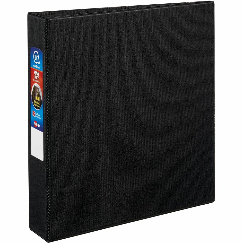 AVE79985 - This Heavy-Duty Binder with One Touch rings is perfect for extended use. From everyday referencing to classroom notes and home business use, this binder's strong enough to handle them all. DuraHinge design is stronger, lasts longer and resists tearing. The DuraEdge feature makes the sides and top more pliable to resist splitting. Deep-texture film offers a smoother finish and features a linen pattern for high-quality look and feel. Simply pull the lever to open the rings for adding, replacing and removing pages. Then push to lock the rings in place. Even when filled to its 400-page capacity, this binder still has four stacked pockets for a bit of extra space inside. More from the Manufacturer