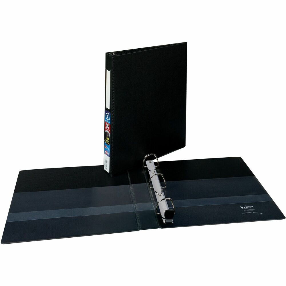 AVE79990 - This Heavy-Duty Binder is perfect for extended use and features a label holder for easy reference when on a shelf. DuraHinge design is stronger, lasts longer and resists tearing. The DuraEdge feature makes the sides and top more pliable to resist splitting. Deep-texture film offers a smoother finish and features a linen pattern for high-quality look and feel. Four clear interior pockets offer extra storage for loose and unpunched papers. Wider front and back binder panels fully cover standard dividers and sheet protectors. The strong, 1" One Touch rings hold up to 275 sheets of paper and can be opened and closed easily when you need to add or remove pages. More from the Manufacturer