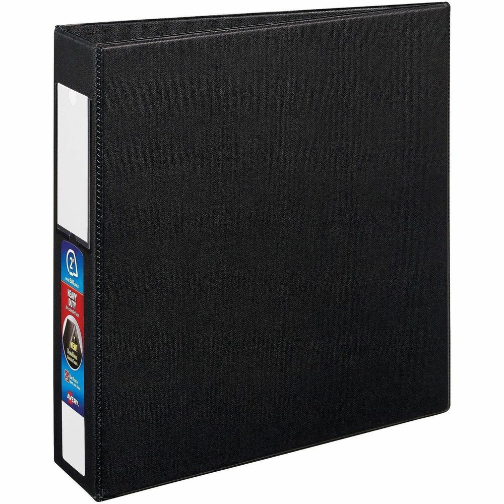 AVE79992 - This Heavy-Duty Binder is perfect for extended use and features a label holder for easy reference when on a shelf. DuraHinge design is stronger, lasts longer and resists tearing. The DuraEdge feature makes the sides and top more pliable to resist splitting. Deep-texture film offers a smoother finish and features a linen pattern for high-quality look and feel. Four clear interior pockets offer extra storage for loose and unpunched papers. Wider front and back binder panels fully cover standard dividers and sheet protectors. The strong, 2" One Touch rings hold up to 540 sheets of paper and can be opened and closed easily when you need to add or remove pages. More from the Manufacturer
