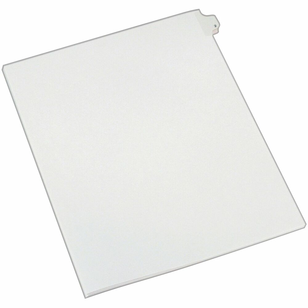 AVE82200 - Dividers are ideal for index briefs, legal exhibits, mortgage documentation files and more. White paper stock features clear RipProof reinforced tabs. Side tabs are printed with Allstate Style (Helvetica Regular type) on both sides. Binding edge is unpunched so indexes can fit any binding system. More from the Manufacturer