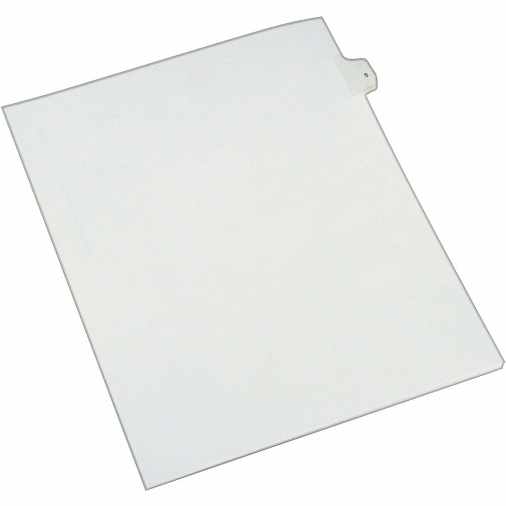 AVE82203 - Dividers are ideal for index briefs, legal exhibits, mortgage documentation files and more. White paper stock features clear RipProof reinforced tabs. Side tabs are printed with Allstate Style (Helvetica Regular type) on both sides. Binding edge is unpunched so indexes can fit any binding system. More from the Manufacturer