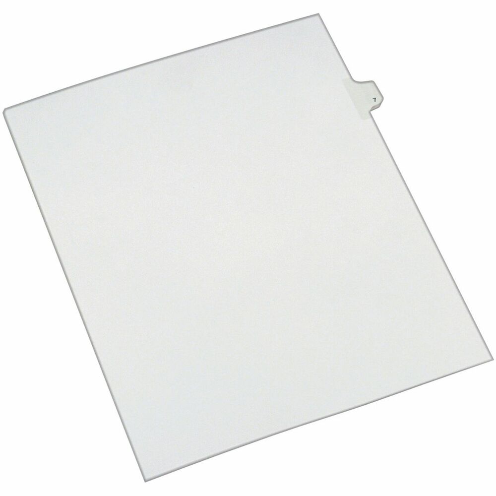 AVE82205 - Dividers are ideal for index briefs, legal exhibits, mortgage documentation files and more. White paper stock features clear RipProof reinforced tabs. Side tabs are printed with Allstate Style (Helvetica Regular type) on both sides. Binding edge is unpunched so indexes can fit any binding system. More from the Manufacturer