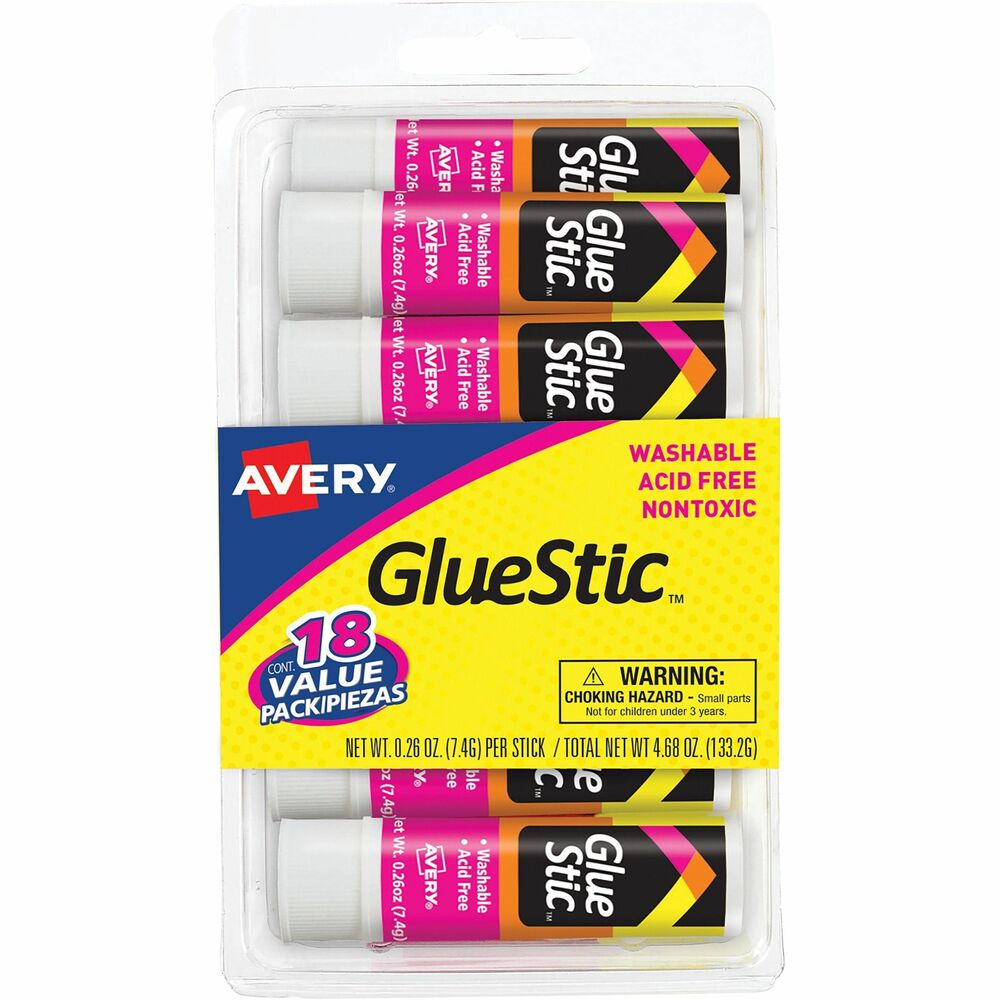 AVE98089 - Permanent Glue Stic Bonus Pack comes with enough glue sticks to take care of all kinds of household, business or school projects. The permanent adhesive securely fastens paper, cardboard, photographs and more for great crafting, scrapbooking and other projects. The photo-safe formula is acid-free and won't harm precious materials. The adhesive easily washes out of clothing. Nontoxic glue is ACMI certified and conforms to ASTM D4236. Packaging is made of plastic. More from the Manufacturer