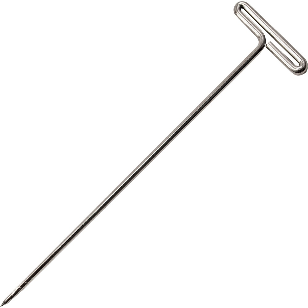 GEM87T - T-Pins with 9/16" wide heads are a great solution for posting items to cork, fabric, wood and other surfaces. Each features a smooth T-bar head and sharp point and is made from high-quality steel with a nickel-plated finish for rust-resistance. T-Pin easily penetrates the toughest surfaces without bending. Excellent for holding papers to panel fabric.
