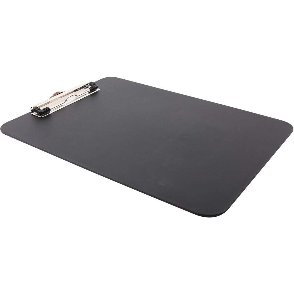 BAU61624 - Unbreakable clipboard is ideal for warehouses, classrooms, construction sites and everyday office use. Durable polypropylene makes the board long-lasting. Clipboard holds letter-size papers securely with high-friction rubber grips. Convenient pocket on back is designed for business cards. Clipboard also features a retractable hanging hole for easy hanging and contains a high percentage of recycled material. More from the Manufacturer