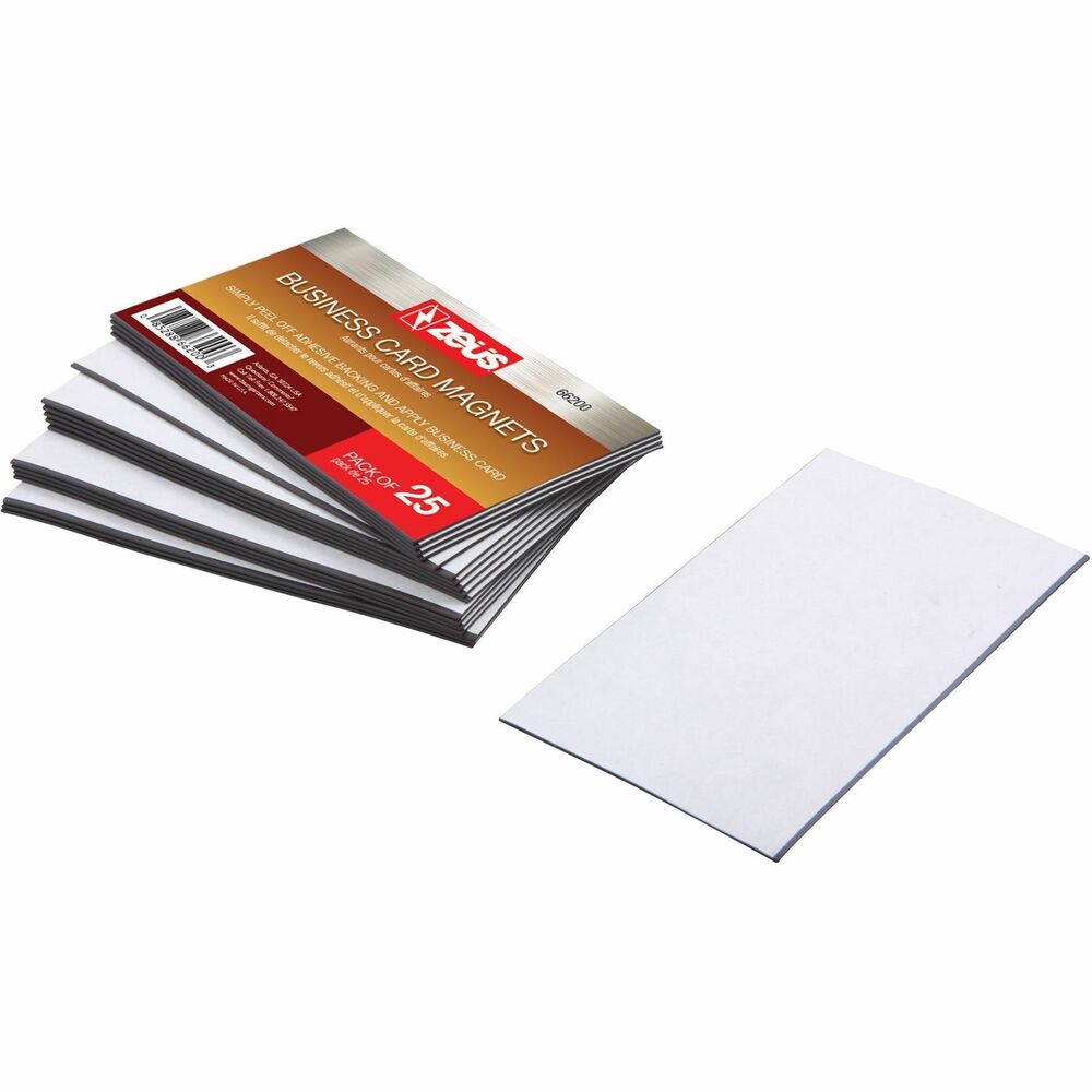 BAU66200 - Adhesive-backed magnets are cut to business card size. They are perfect for small businesses as a marketing tool. Easily adhere your pre-printed business card directly onto magnets. More from the Manufacturer