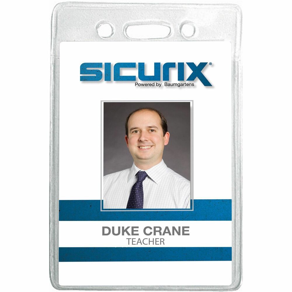 BAU67820 - ID badge holders accommodate security and ID cards. Holders are made of clear, sturdy vinyl. Pre-punched design is ready for ID card reels, strap clips, lanyards, chains and barbs. Badge holders do not include clips. More from the Manufacturer