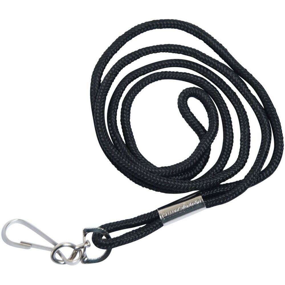 BAU68939 - No badge is complete without the right accessory. Lanyards offer an easy, stylish way of wearing ID badges. Design includes a round woven nylon neck cord and metal hook fastener. More from the Manufacturer