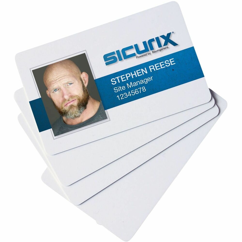 BAU80300 - When you need superior ID and security cards for your personnel, these blank ID cards fit the bill. They are video-grade and 100 percent PVC. These white cards are ready to be imprinted as ID badges or security passes. They are bend-resistant and tolerate to heat up to 172 degrees. Overlaminated design provide cleaner surface for all dye sublimation and thermal printing. More from the Manufacturer