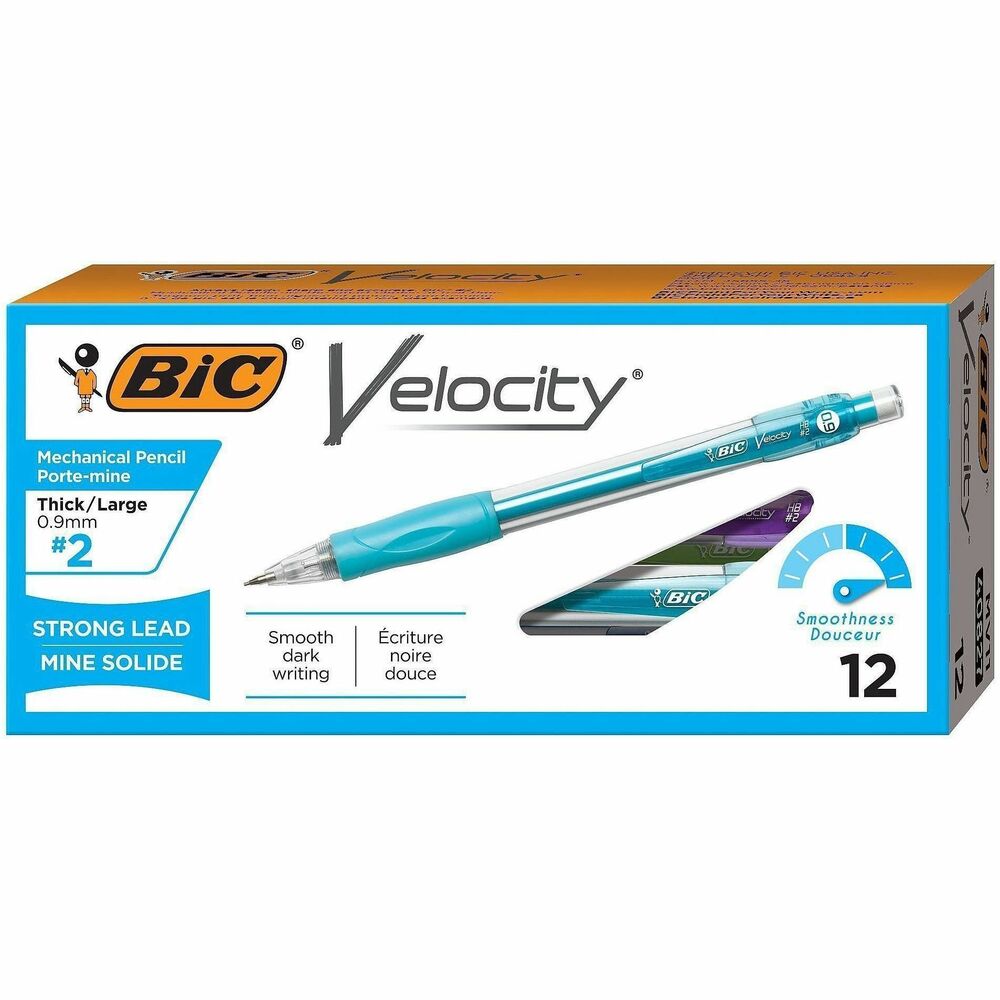 BICMV11BK - Velocity Original Mechanical Pencil offers smooth, dark writing that erases cleanly. This pencil comes with strong, No.2 lead that creates strikingly dark marks perfect for standardized tests. Soft grip provides writing comfort and control. Outfitted with a durable eraser, these versatile pencils help you keep your tests, notes and compositions tidy. Each pencil is refillable and comes preloaded with three strong, No. 2 leads.