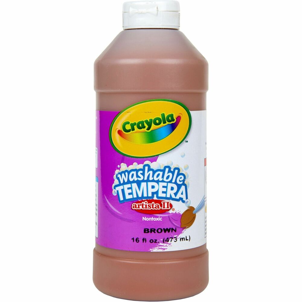 CYO543115007 - Artista II Washable Tempera Paint features an innovative formula that combines color performance and washability in one product. Ideal for classroom teachers, formula offers a creamy consistency, good opacity and coverage. With excellent adhesion and end result, paint can be used on a variety of surfaces, including newspaper, cardboard and papier mache. Good secondary color mixing allows teaching color theory. Nontoxic paint is washable from skin and most washable clothing (pre-treatment required).