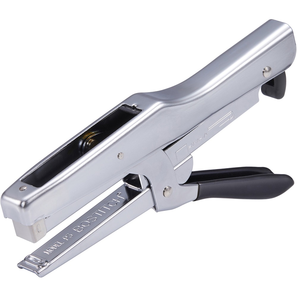 BOSP3CHROME - Plier stapler is preferred by dry cleaners and florists. Durable, long-lasting, all-metal construction delivers premium performance in a reduced-effort design. Easy-squeeze levers require less force for operation. No-Jam technology prevents staple jams. Top-loading refill design makes replacing staples quick and easy. Stapler fastens up to 20 sheets of paper and uses Bostitch SP191/4 Premium Staples. Full-strip staple capacity holds one strip of 210 staples. More from the Manufacturer