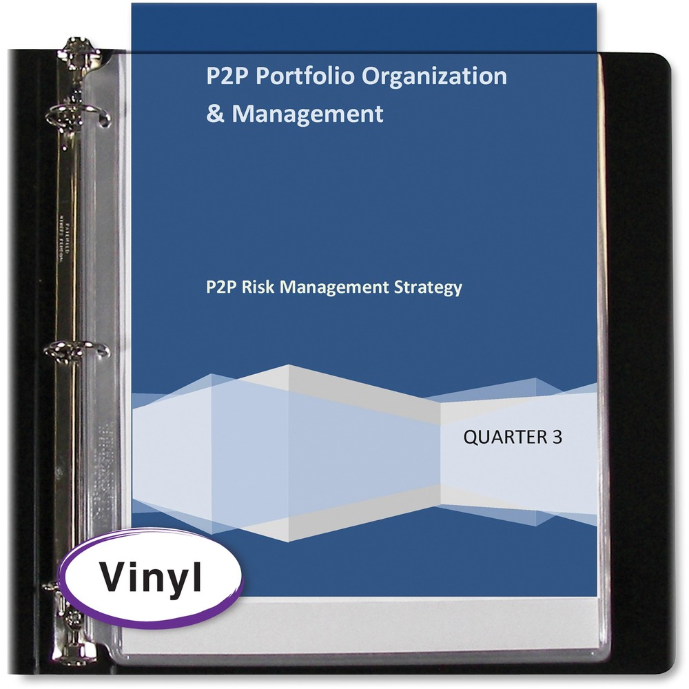CLI61013 - Vinyl sheet protectors provide maximum durability plus outstanding performance. Use to preserve and protect high-use presentation materials, letters and reports. Clean hole punching makes them easy to load into three-ring binders. Unique shaped corners allow quick, easy page-turning. Super-heavyweight sheet protectors offer a clear finish and are made from durable and tough vinyl material.