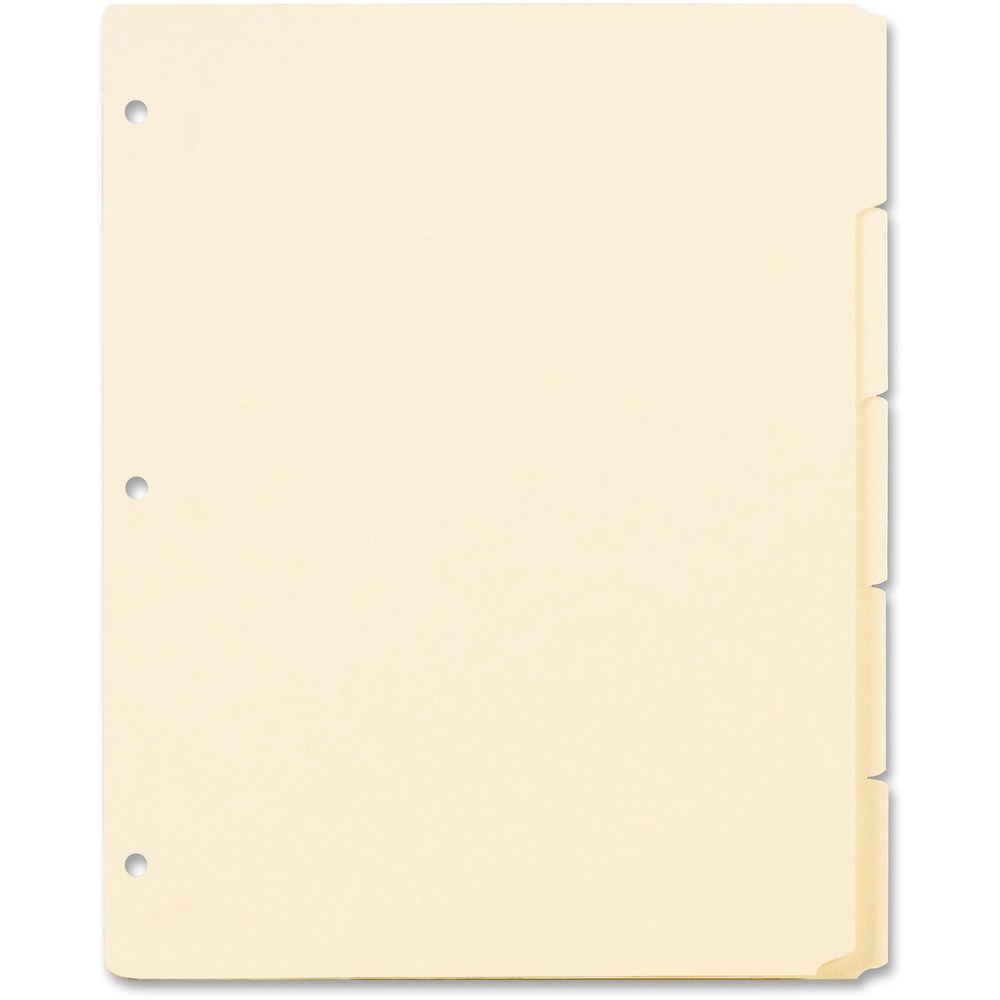 OXF13V - Ring Book Index Sheets offer plain, die-cut, 1/5-cut tabs in assorted positions. Acid-free indexes are made of 11 point manila tag stock and punched three 1/4" holes for standard letter-size ring books. Corners are rounded. Tabs extend 3/8". Indexes are collated in sets of five.