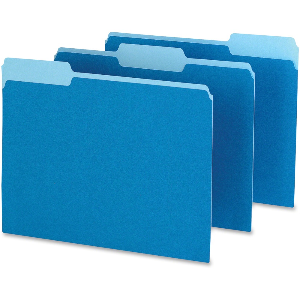 PFX15213BLU - File folders are perfect for color-coding. Two-tone design features a bright exterior color and a lighter shade interior to reduce misfiling. Single-ply tabs are 1/3 cut in assorted positions. Folders are made of 11 point, acid-free stock.