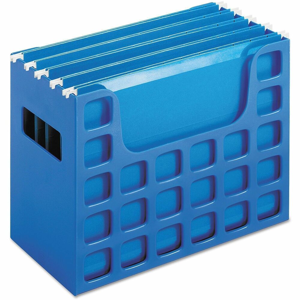 PFX23011 - Desktop File provides a versatile way to store your letter-size project files on your desk or on-the-go. Side handles and durable plastic construction offer easy portability so pet projects are never far from reach. This sturdy hanging-file box with a 6" capacity is sized to fit nicely on your desktop or in other small spaces. To start organizing immediately, the desktop file includes five letter-sizes hanging folders with clear tabs and inserts to put you on the path to organization.