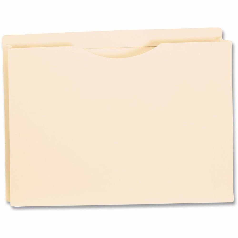 PFX23200 - Reinforced file jackets are closed on three sides to keep documents securely inside and offer a thumb-cut front for quick access. Full, straight-cut top tabs are double-ply reinforced for durability. Each legal-size file jacket features sturdy, 11 point manila stock and expands 2" to increase filing capacity. The overall height of the tab is 1". It stands 1/2" above the folder.