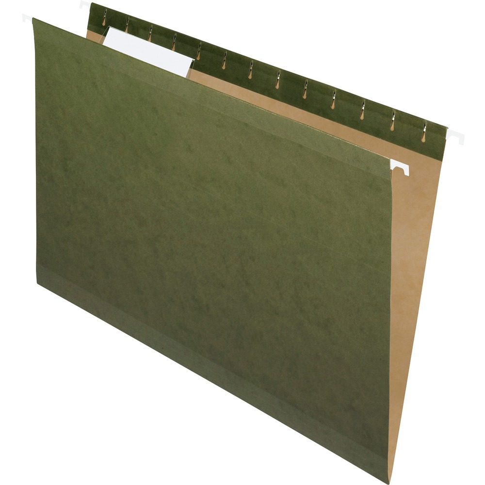 PFX415313 - Reinforced hanging folders include clear 1/3 cut tabs and blank white inserts. Reinforced with polylaminate at all critical points of wear. Light interior helps prevent misfiles.