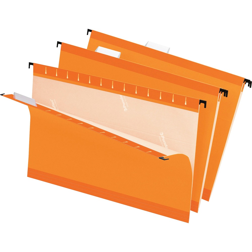 PFX415315ORA - Reinforced Hanging File Folders include letter-size, printer-ready insert sheets for use with clear tabs and a dispensing box with perforated section for easy, one-at-a-time access. Reinforced with patented polylaminate at all critical wear points. Lighter interior helps prevent misfiles.