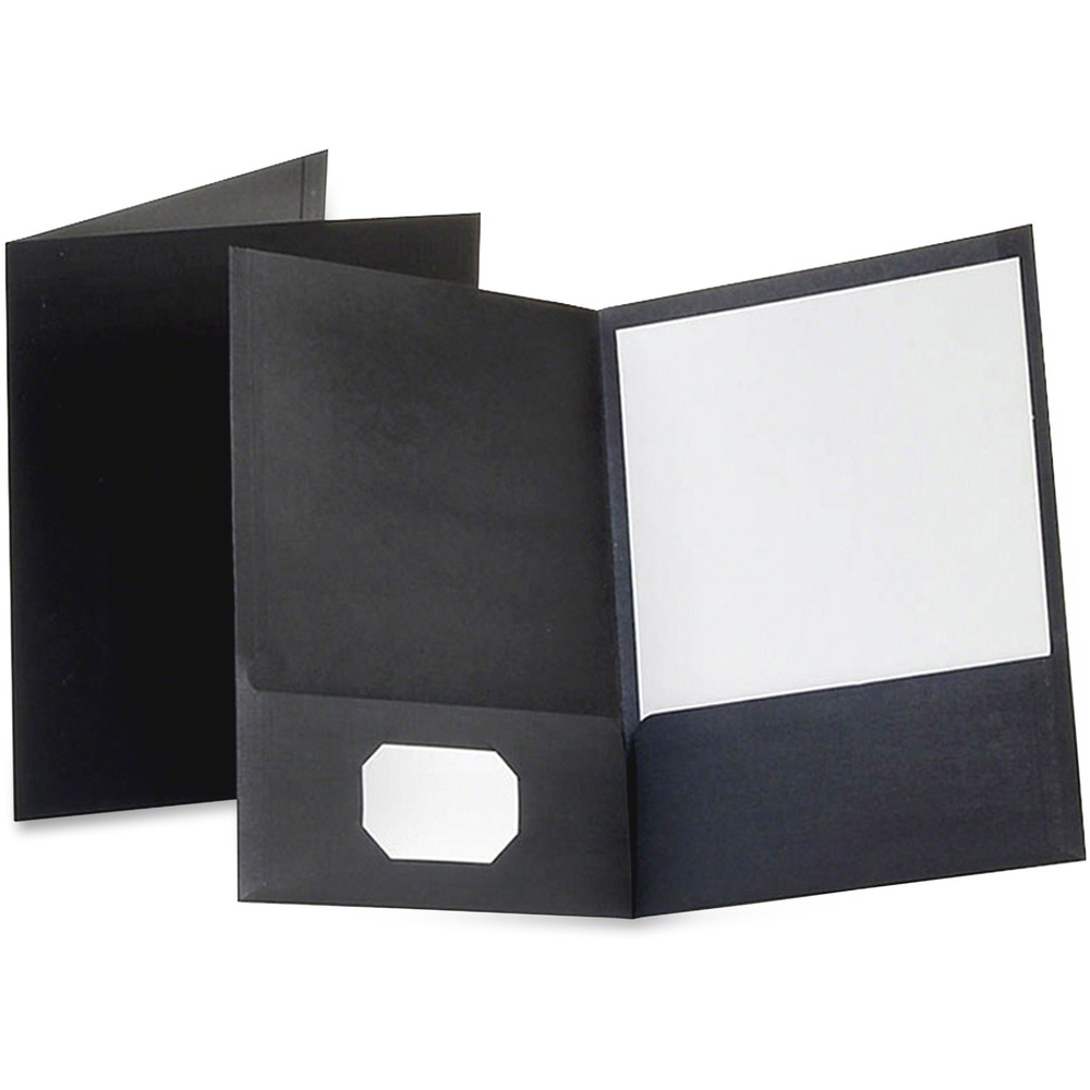 OXF53406 - Twin-pocket folders feature a rich texture for an upscale executive image. Generous interior pockets hold 100 letter-size sheets of your important documents. Convenient, business card holder on inside front pocket allows instant personalization.