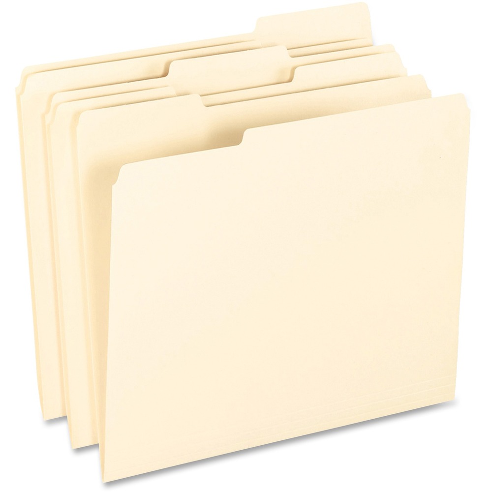 PFX62702 - Smart Shield file folder is made with a material that inhibits the growth of mold and mildew to protect the product. Constructed with durable 11 point manila, these letter-size folders feature 1/3-cut tabs in both right and left positions with plenty of room for handwritten titles or labels.