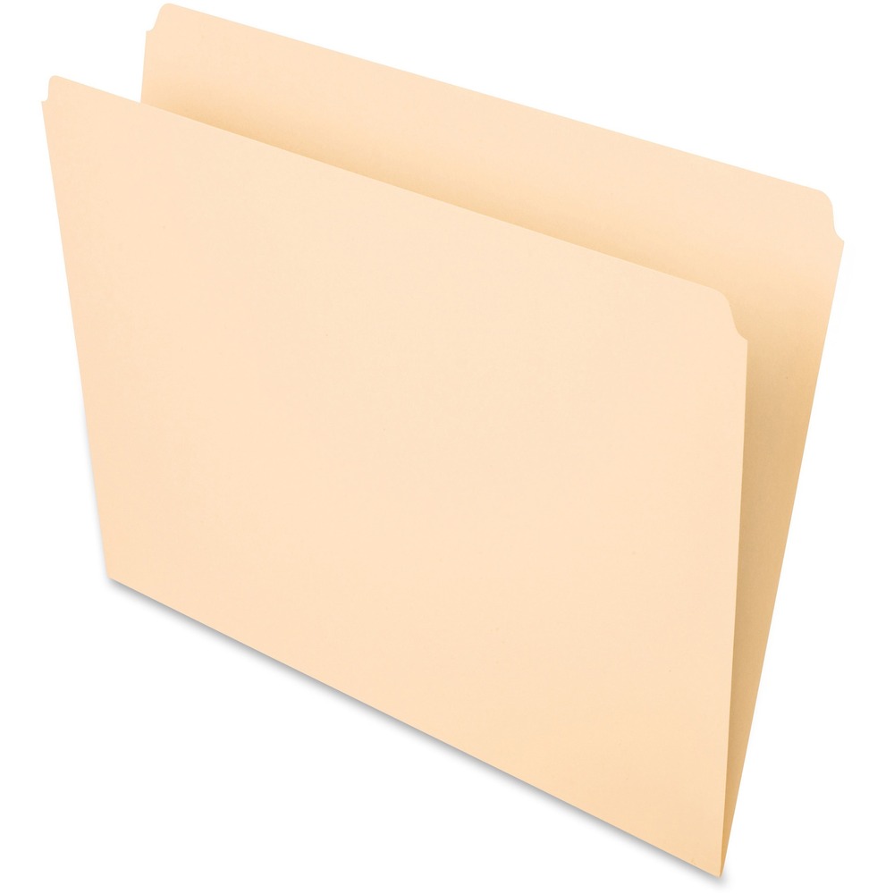PFX752 - Top-tab folders feature a straight-cut tab for your filing needs. One-ply tab is 1/2" high and undercut for label visibility. Top corners are rounded. Folders are scored for 3/4" expansion and made of 11 point stock.
