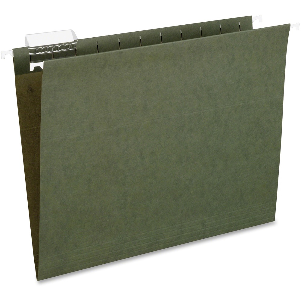 PFX81602 - Essentials Hanging Folders are perfect for everyday filing projects. They include label inserts and clear 1/5-cut tabs for placement in three positions. For increased durability, hanging folders are equipped with crimped steel hanging rods. Rods are coated for smooth sliding.