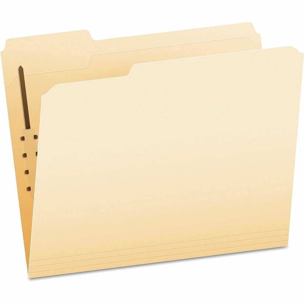 PFXFM210 - Fastener folders feature heavyweight, 11 point stock with double-reinforced top tabs for extra durability and long-lasting use. 2" capacity fasteners in position No. 1 add extra and secure filing surfaces. Letter-size folders also offer 1/3-cut tabs in assorted positions.