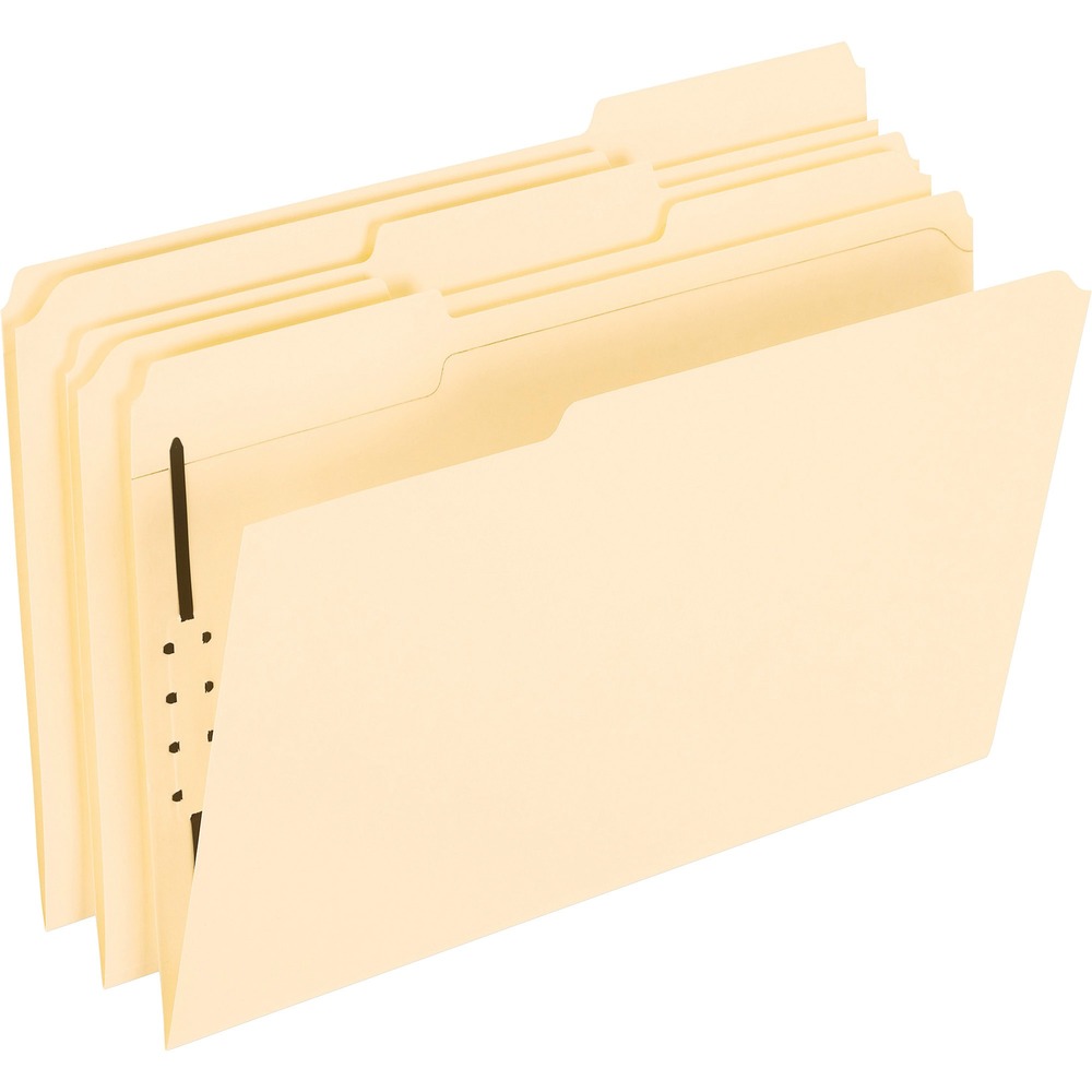 PFXFM310 - Fastener folders feature heavyweight, 11 point stock with double-reinforced top tabs for extra durability and long-lasting use. 2" capacity fasteners in position No. 1 add extra and secure filing surfaces. Legal-size folders also offer 1/3-cut tabs in assorted positions.