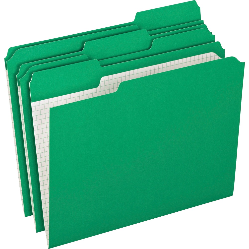 PFXR15213BGR - Top-tab file folders are perfect for color-coding. 11 point file folders feature bright colors and double-thick reinforced tab and folder top for extra durability for frequent use. Interior grid design facilitates convenient note-taking. Letter-size folders come with tabs in assorted 1/3-cut positions for easy access.