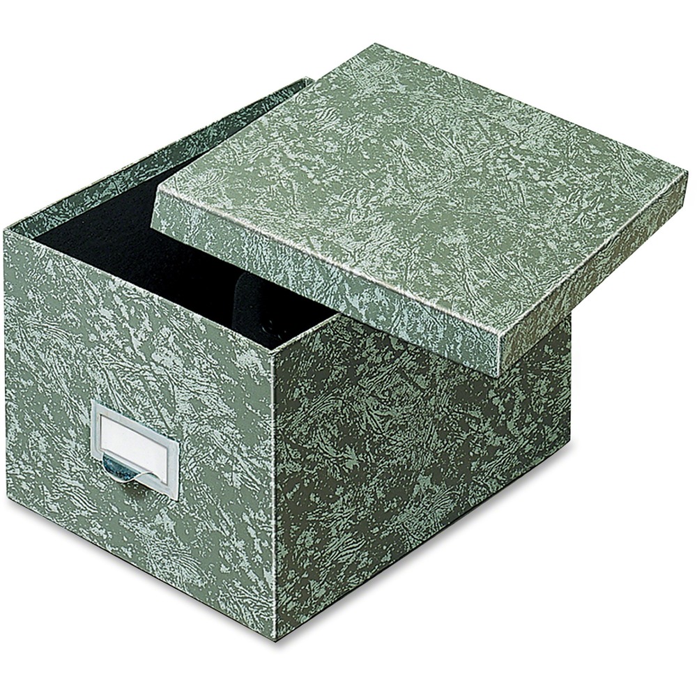 GLW96GRE - Heavy-duty card file features a follower assembly that holds your cards upright for quick, easy access. Great for canceled checks, receipts, media disks, small parts, supplies and more. Card file is made of heavy-duty fiberboard with traditional green agate pattern. Sturdy, metal label holder on outside has a finger-pull, and includes a blank paper insert. 11-5/8" depth accommodates 1,000 cards or canceled checks. Card file contains a high percentage of recycled material.