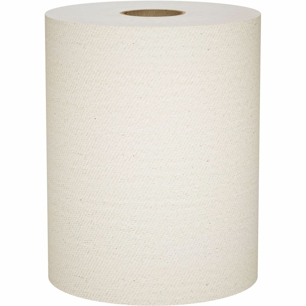 KCC04142 - Scott provides a reliable balance of efficiency, performance and value. If you're looking for high-capacity, commercial paper towels compatible with most universal-roll paper towel dispensers, these Hard Roll Paper Towels with Absorbency Pockets are an excellent choice for your business. Rolls have a core size of 1-1/2" and are compatible with a variety of Kimberly-Clark Professional dispensers and many universal towel dispensers. High-capacity towels measure 8" wide x 800' long and are designed to reduce maintenance time, runouts and complaints. Absorbent, recycled paper towels are crafted for efficient, general-purpose cleaning and drying so your employees and guests use less. Towels are part of the Responsible Partners program by KCP that is designed to reach KCP's sustainability goals. Program identifies products that lighten KCP's collective footprint, enhance product efficiencies, transport in an environmentally responsible way and reduce greenhouse gas emissions (GHG). More from the Manufacturer