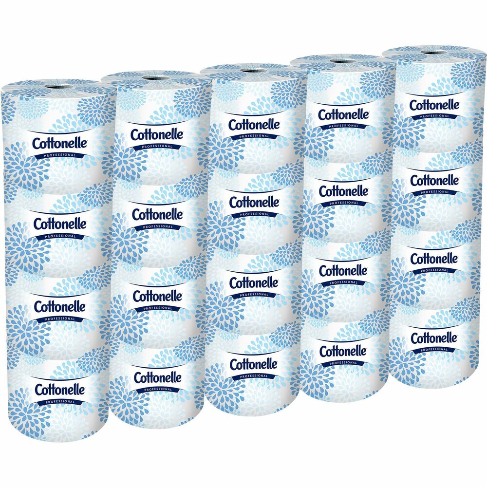 KCC13135 - Cottonelle Professional Standard Roll Toilet Paper offers a soft feel and quality experience for all your guests. Superior-quality bath tissue is perfect for upscale restrooms in a variety of places, including hospitality and guest rooms, restaurants, retail, small businesses and more. Two-ply rolls are individually wrapped to keep them clean and hygienic. Toilet paper meets EPA standards for post-consumer waste content and is FSC certified. Use these rolls to give your guests a touch of washroom luxury away from home. Toilet paper is sewer-safe and septic-safe and fits in universal standard bath tissue dispensers (not included). More from the Manufacturer