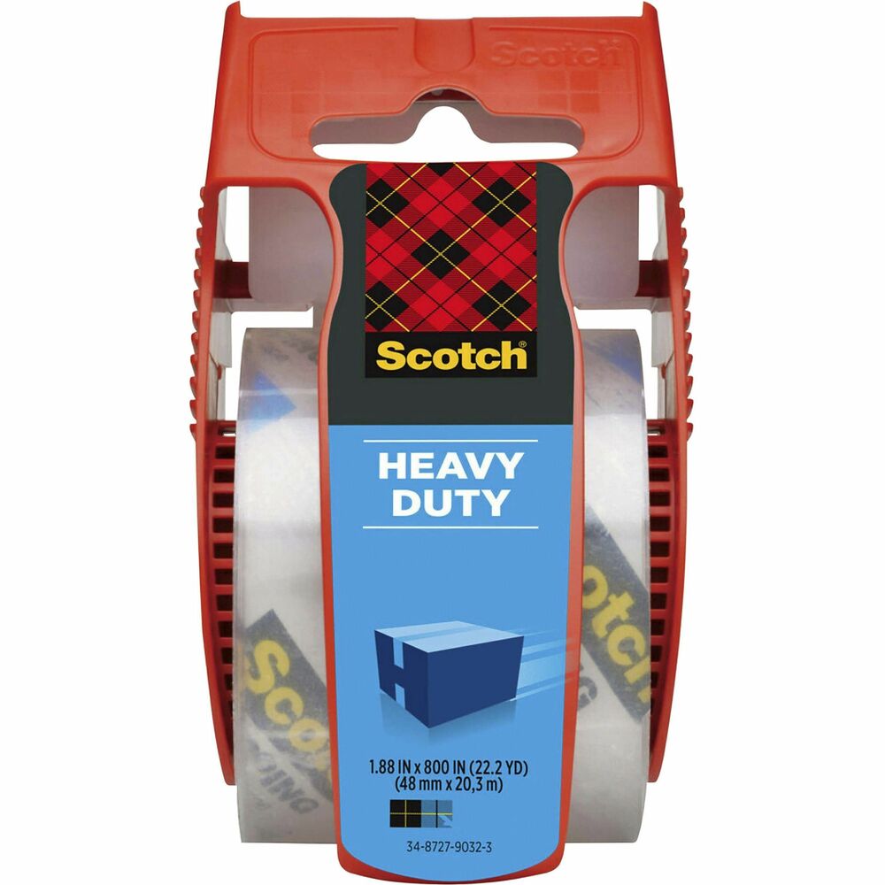 MMM142 - Use Scotch's strongest packaging tape so even the heaviest packages can withstand rough handing. This tape offers 20 times the strength of acrylic tapes (in sheer holding adhesion power compared to acrylic tapes based on ASTM D3654) so you can seal your boxes with confidence. It seals seams with one strip and keeps boxes closed. Tape meets U.S. Postal Regulations for standard packages. Tape roll comes on a convenient, refillable dispenser in a smaller size that is easy to store. More from the Manufacturer